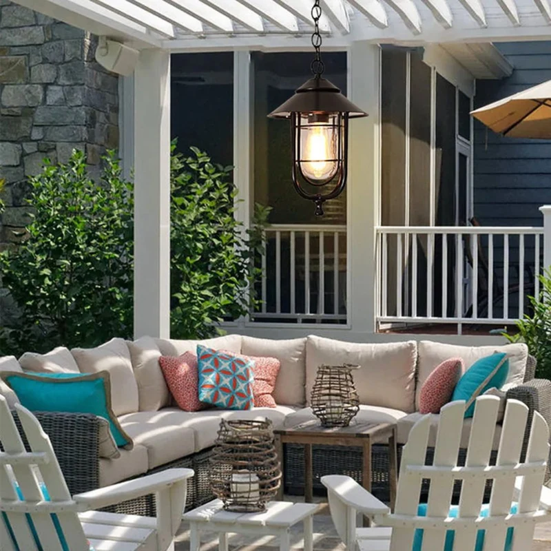 Suspension Jardin Étanche IP65 – Style Rétro Industriel pour l'Extérieur