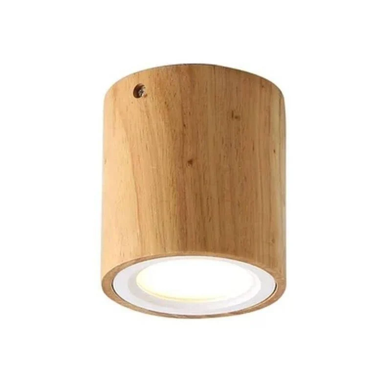 LED Spot Rond en Bois Massif – Encastrement Plat, Cuisine Salon