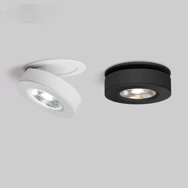 Spot Pivotant Cylindrique 90° – Anneau LED, Élément Architectural