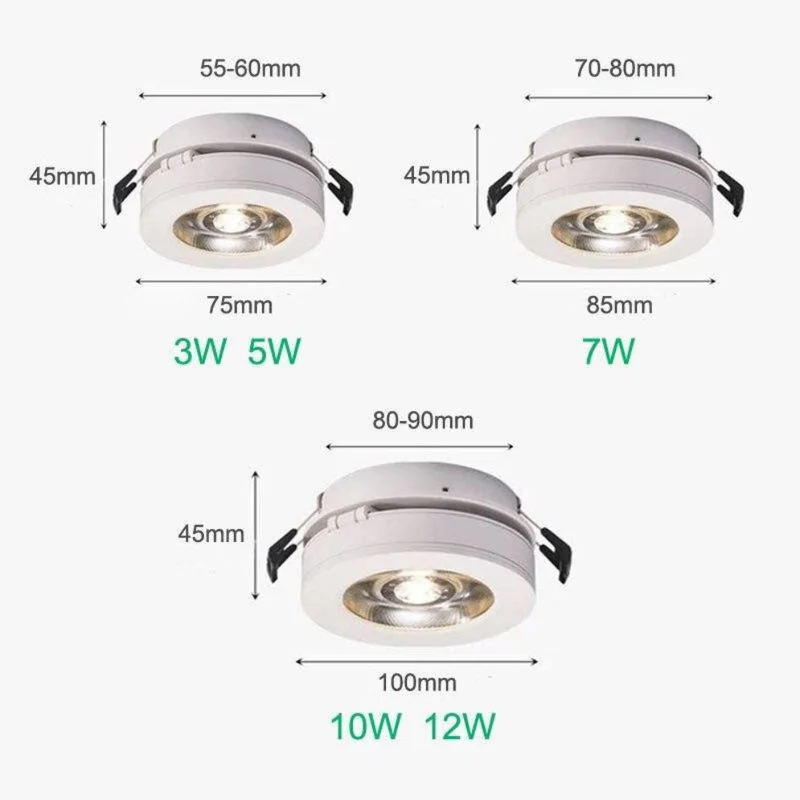 Spot Pivotant Cylindrique 90° – Anneau LED, Élément Architectural