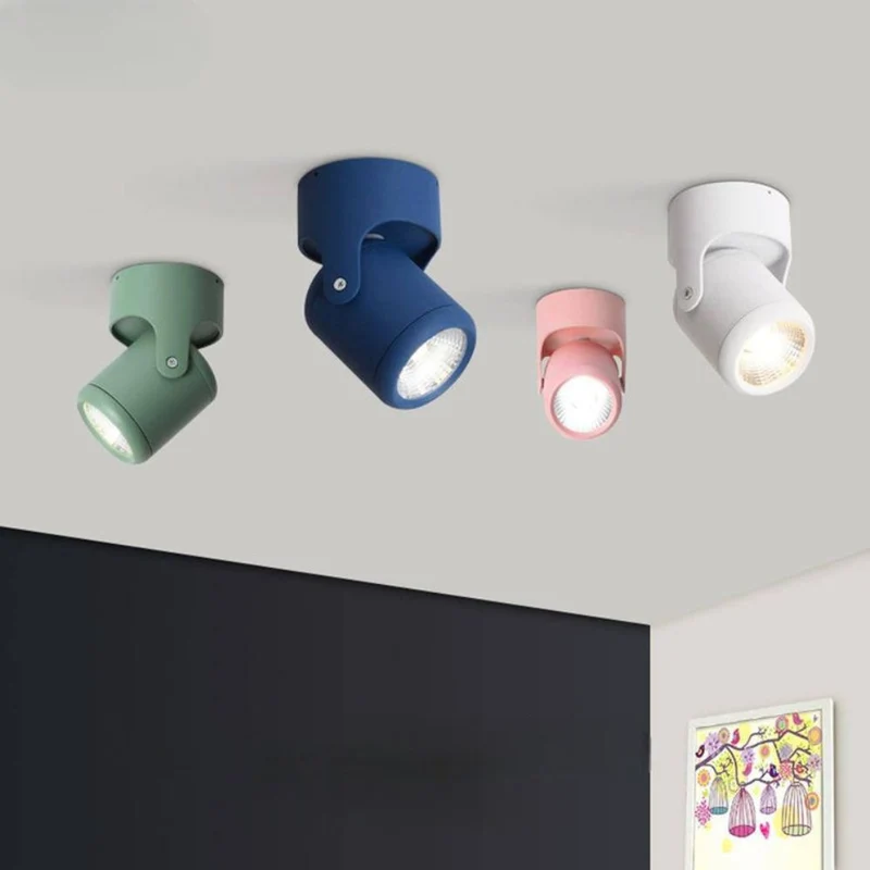 Spot LED Plafond Tube Long Couleur – Orientable, Salon Couloir
