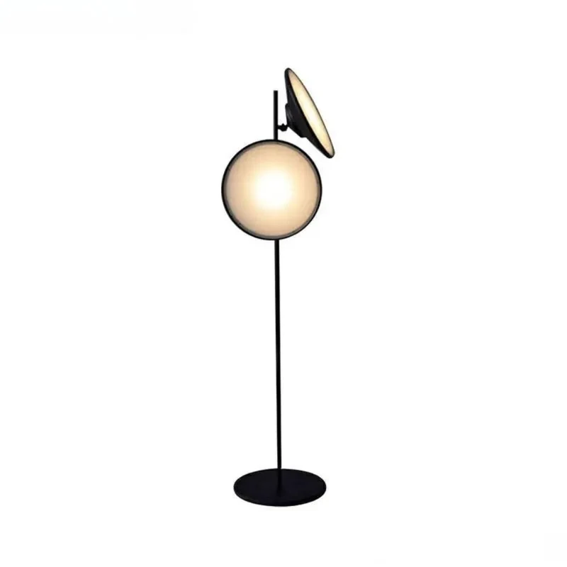Lampadaire Salon Moderne Double Cercle – Grande Zone d'Éclairage