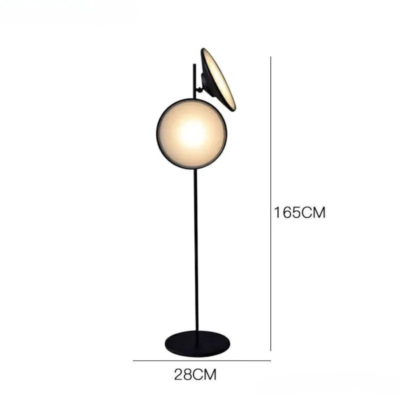 Lampadaire Salon Moderne Double Cercle – Grande Zone d'Éclairage
