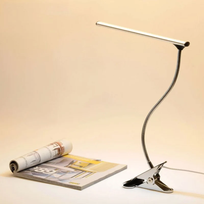 Lampe de Bureau à Pince en Aluminium Modern Usb