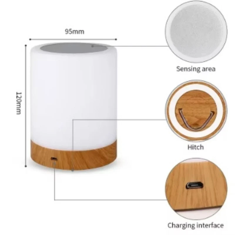 Lampe de chevet ou bureau led design en rondeur