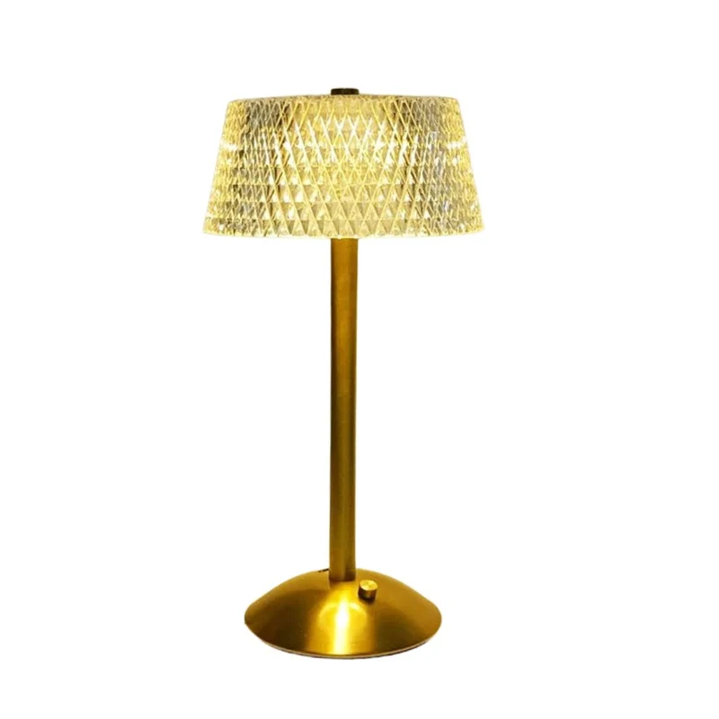 Lampe de Bureau en Cristal Capteur Tactile Décor Nordique