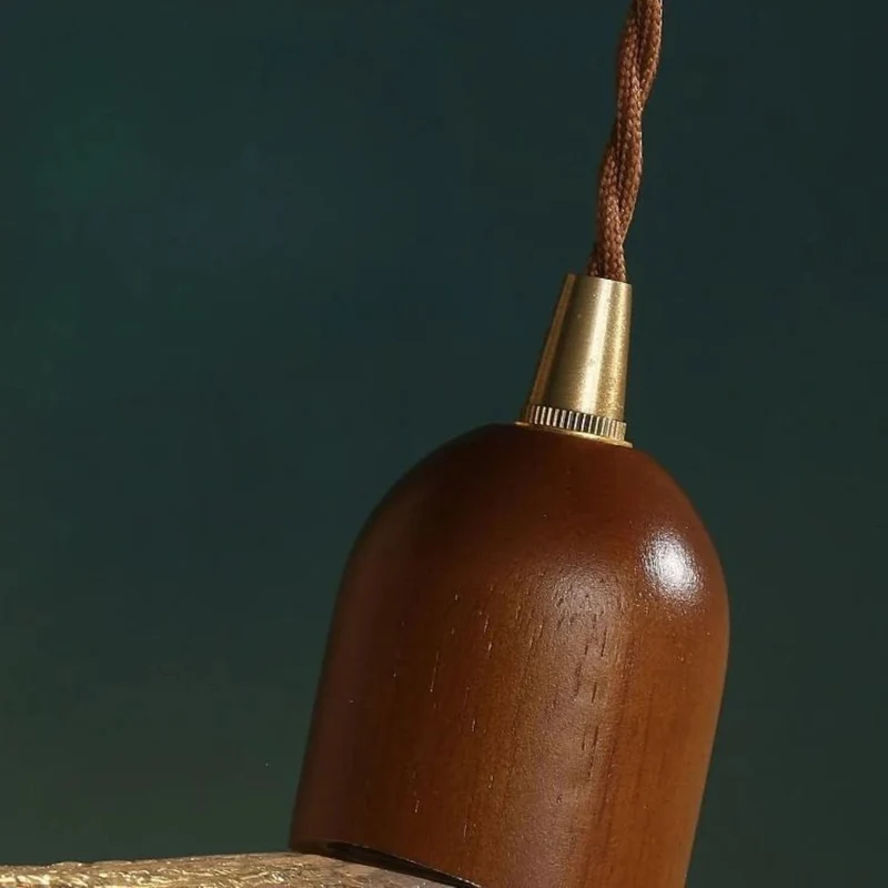 Suspension Florale en Verre et Bois – Nervures Détaillées, Ambiance Douce