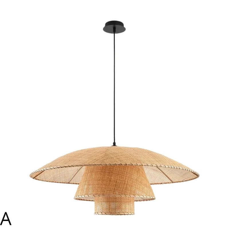 Suspension Jonc de Mer en Rotin et Bambou – Ambiance Exotique, 4 Tailles
