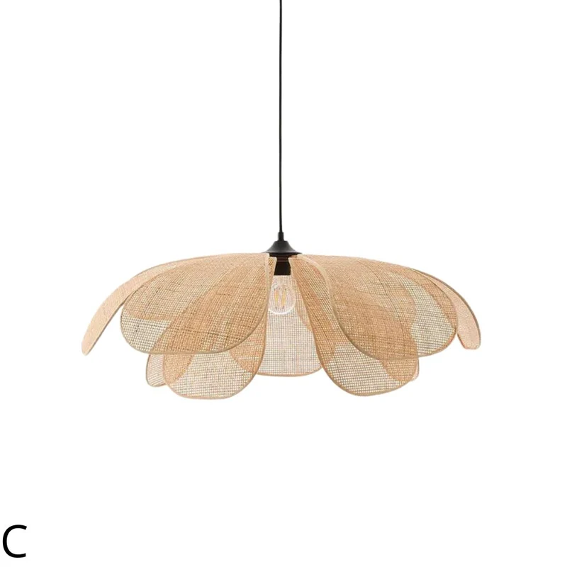 Suspension Jonc de Mer en Rotin et Bambou – Ambiance Exotique, 4 Tailles