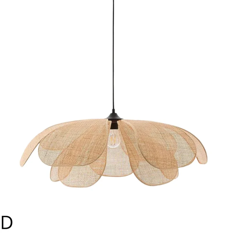 Suspension Jonc de Mer en Rotin et Bambou – Ambiance Exotique, 4 Tailles