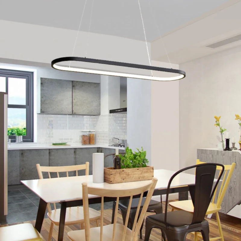 Suspension Rectangulaire en Métal – Noir Industriel ou Blanc Scandinave