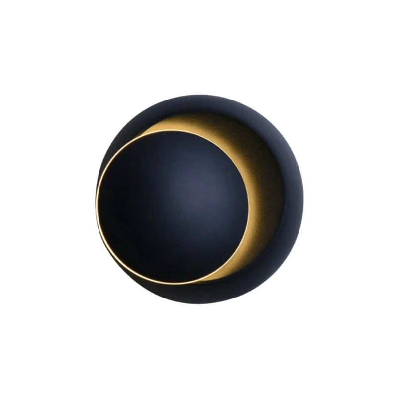 Applique Murale Ronde Eclipse Dorée – Halo Lumineux Luxueux