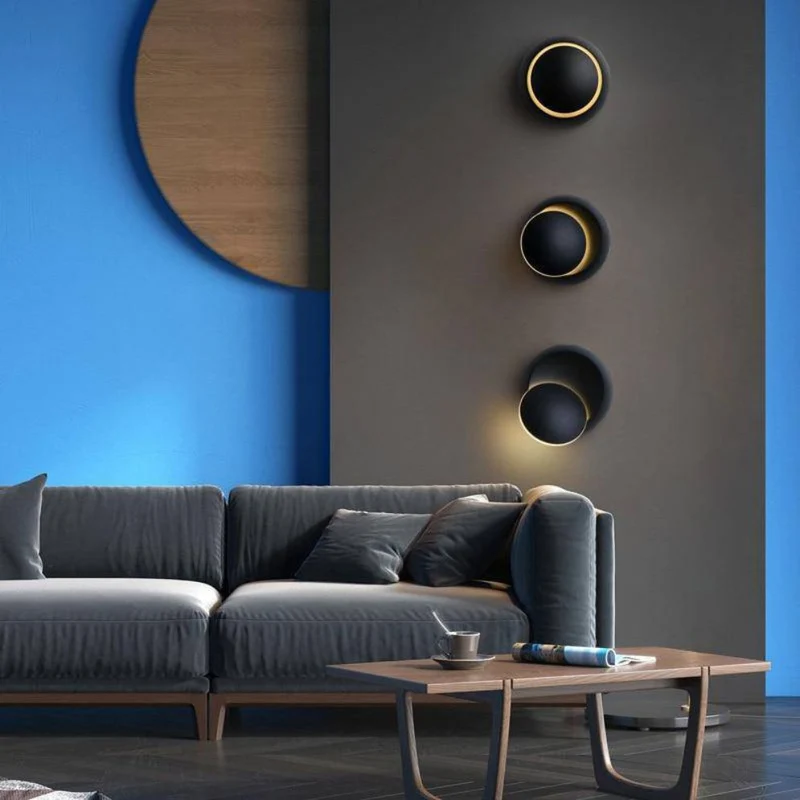 Applique Murale Ronde Eclipse Dorée – Halo Lumineux Luxueux