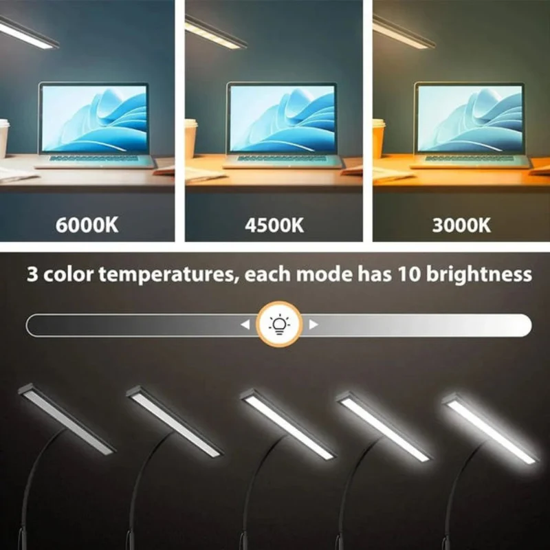 Lampe de Bureau Tactile Led Pliable Col de Cygne Protection des Yeux
