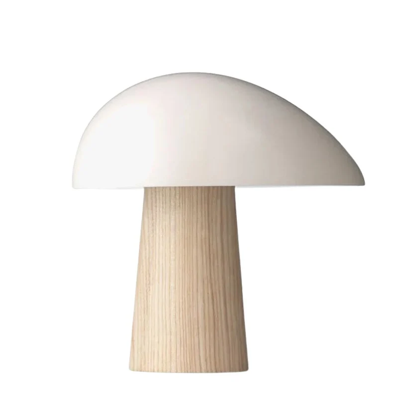 Lampe Led Champignon Veilleuse en Bois avec Interrupteur Tactile