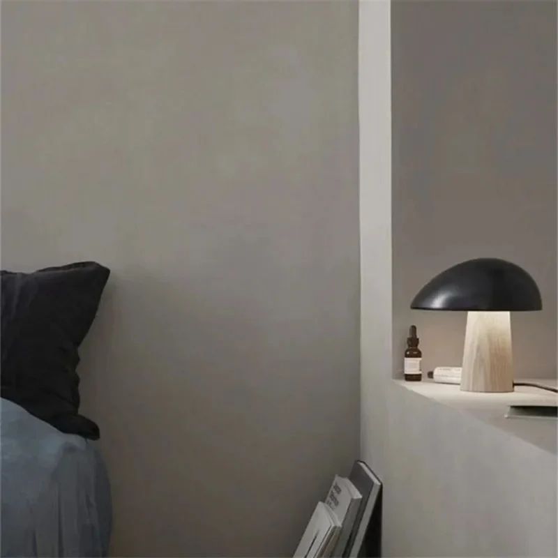 Lampe Led Champignon Veilleuse en Bois avec Interrupteur Tactile