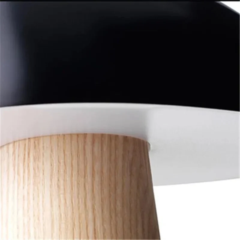 Lampe Led Champignon Veilleuse en Bois avec Interrupteur Tactile