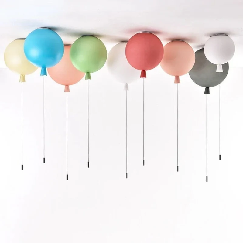 Plafonnier pour Chambre Enfant Ballons LED – 10 Couleurs Décoratives