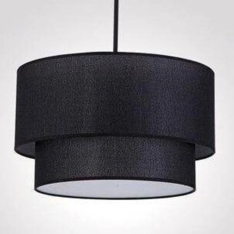 Suspension Tissu Blanc Arrondie – Noir, Blanc ou Marron au Choix