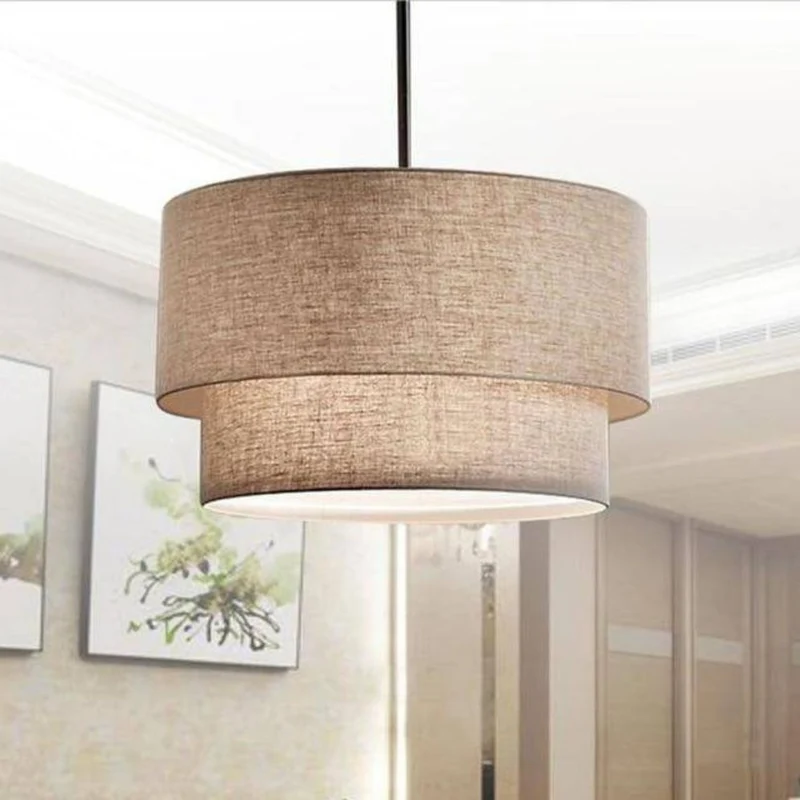 Suspension Tissu Blanc Arrondie – Noir, Blanc ou Marron au Choix