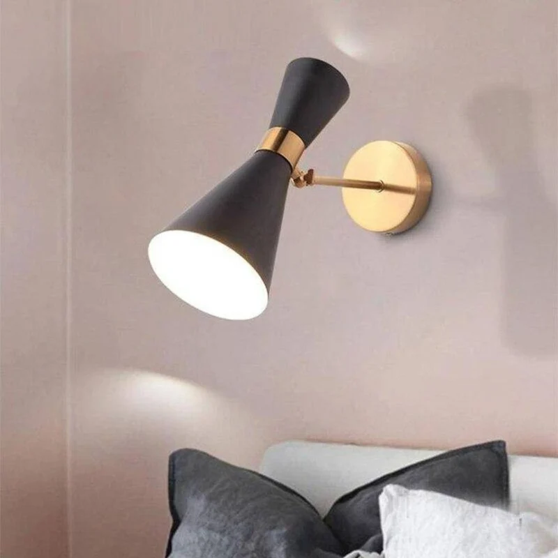 Applique Murale Design Noire ou Blanche – Anneau Doré Luxueux