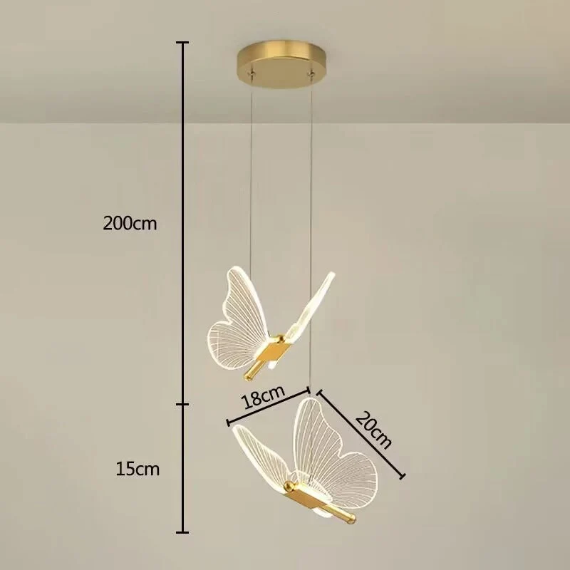 Lampe de Chevet Suspendu Papillon