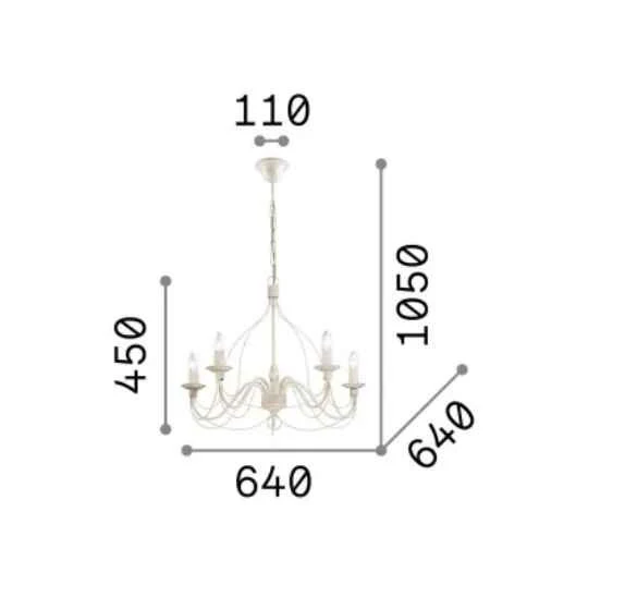 Suspension CORTE-SP5 blanche effet antique