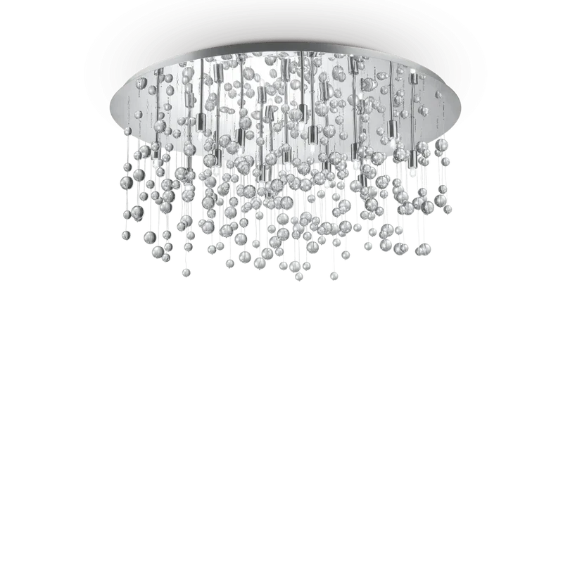Plafonnier NEVE PL15 chrome et sphères de verre