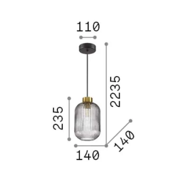 Suspension MINT-1-SP1 verre soufflé vert