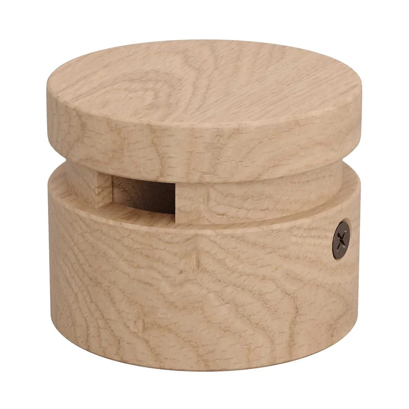 Creative Cables Filé Wooden Cord Pass-Through for String Light Cord - Neutral