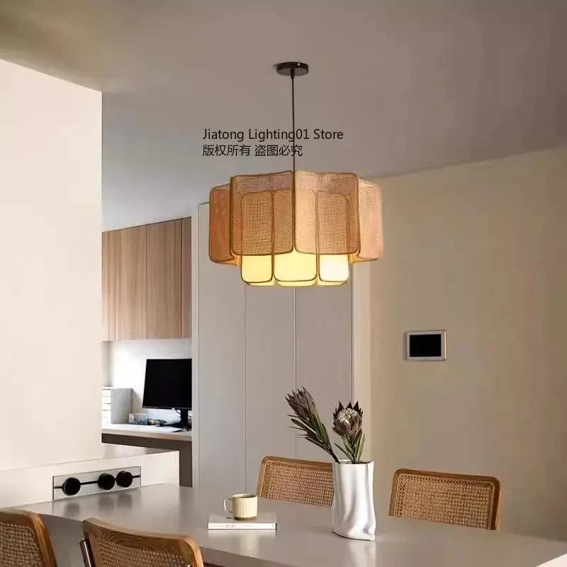 Suspension Bohème Rotin Marron