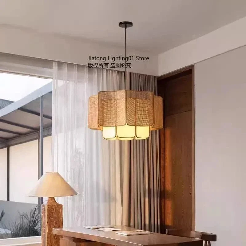 Suspension Bohème Rotin Marron