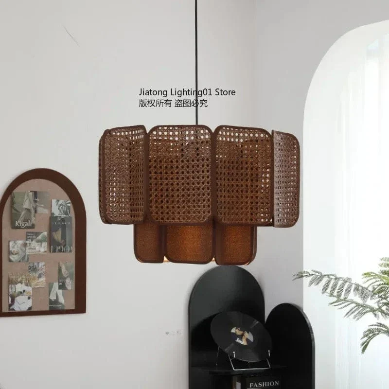 Suspension Bohème Rotin Marron