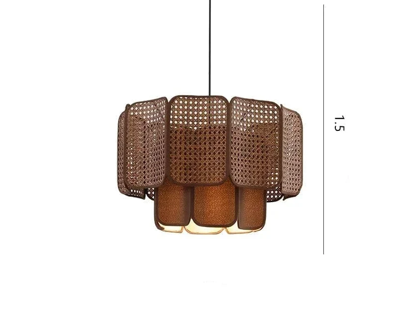 Suspension Bohème Rotin Marron