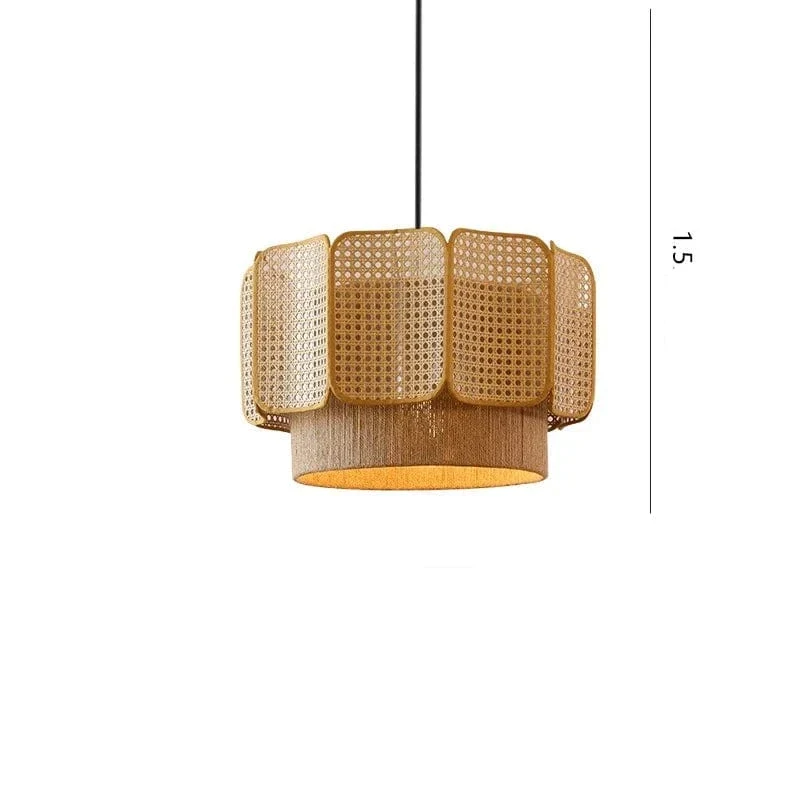 Suspension Bohème Rotin Marron