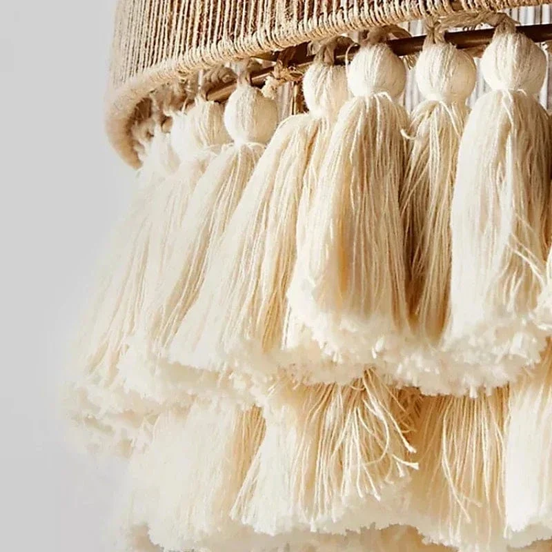 Suspension Boheme Jute Vintage en Macramé