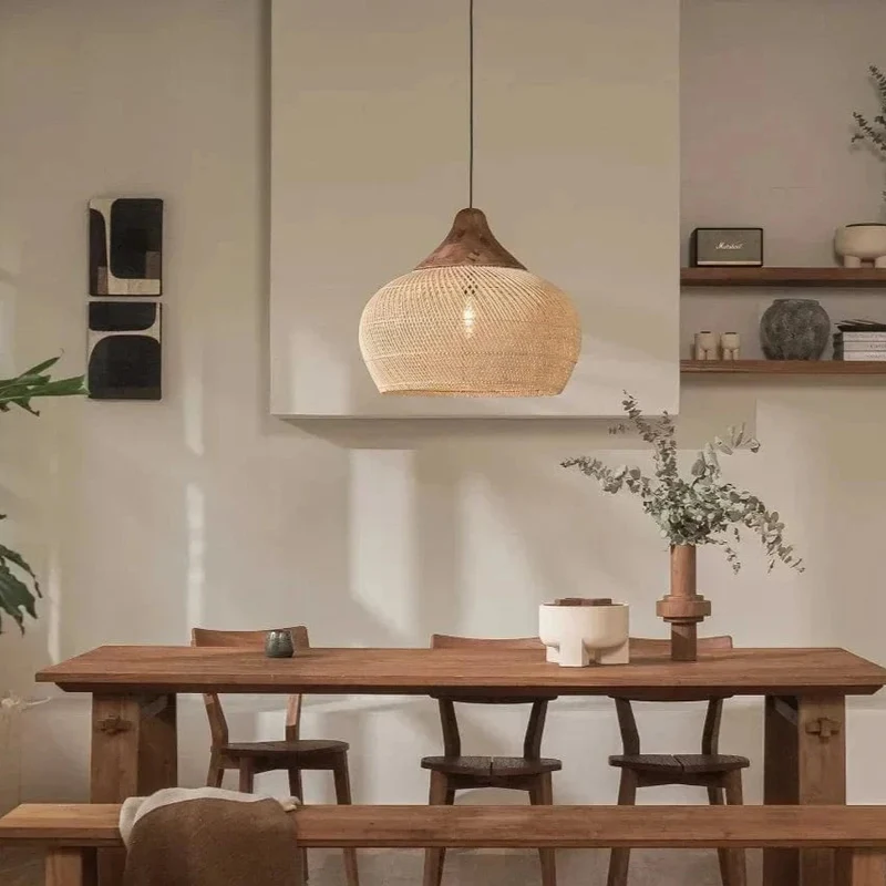 Suspension en Rotin pour Cuisine