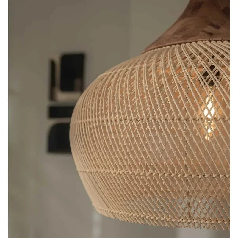 Suspension en Rotin pour Cuisine