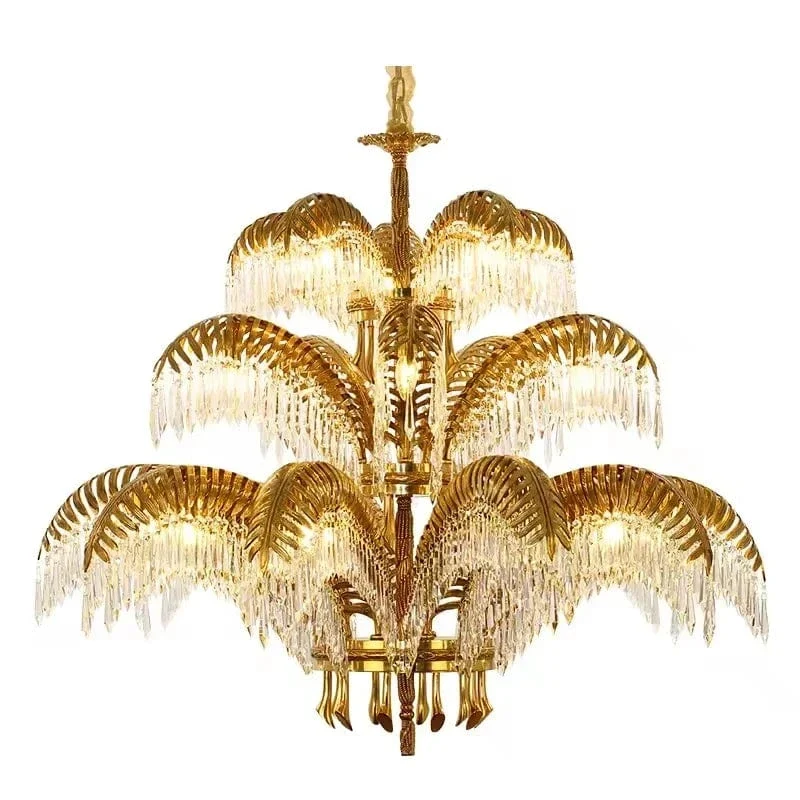Lustre Chandelier Rétro en Bronze