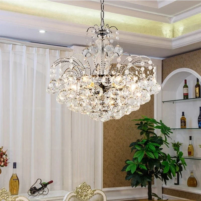 Grande suspension cristal Salle