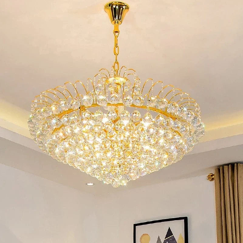 Grande suspension cristal Salle