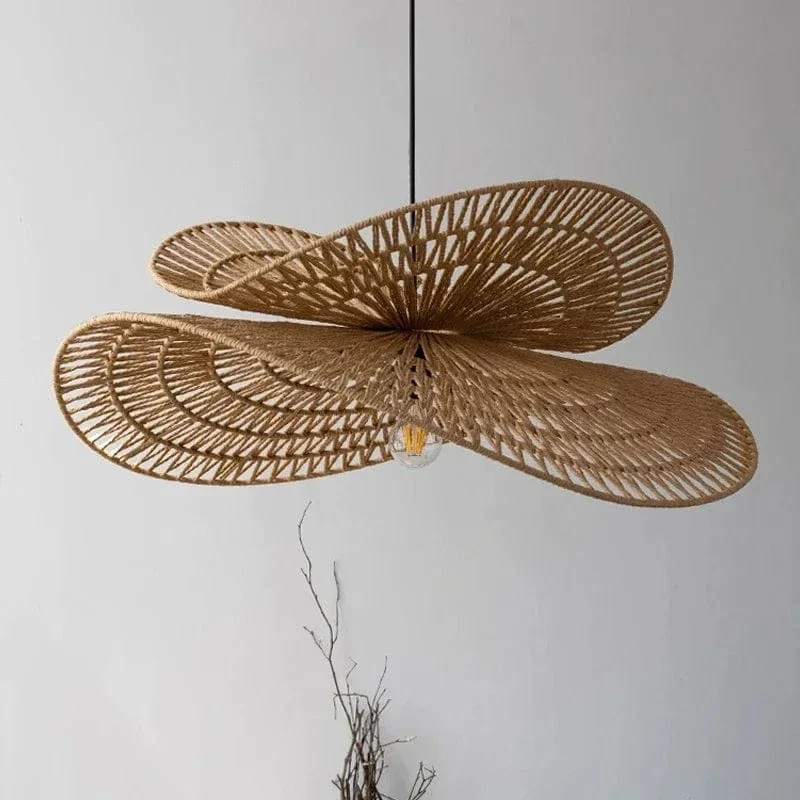 Luminaire Suspendu pour Cuisine en Rotin