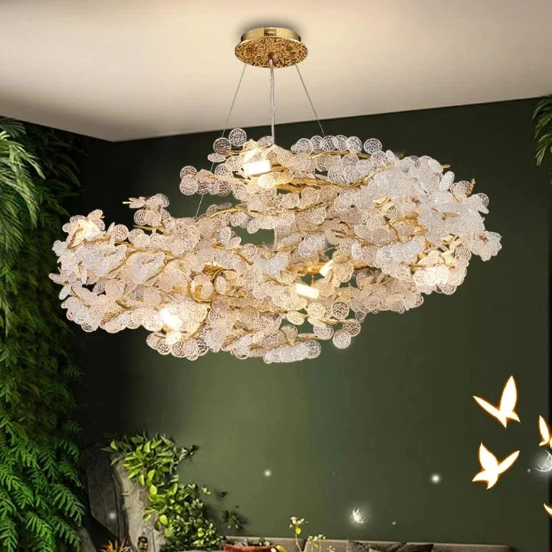 Modern Luxury Gold Chandeliers Home Villa Living Dining Room Lighting Decorate Pendant Lights Indoor Bar Hanging Lamps Fixtures