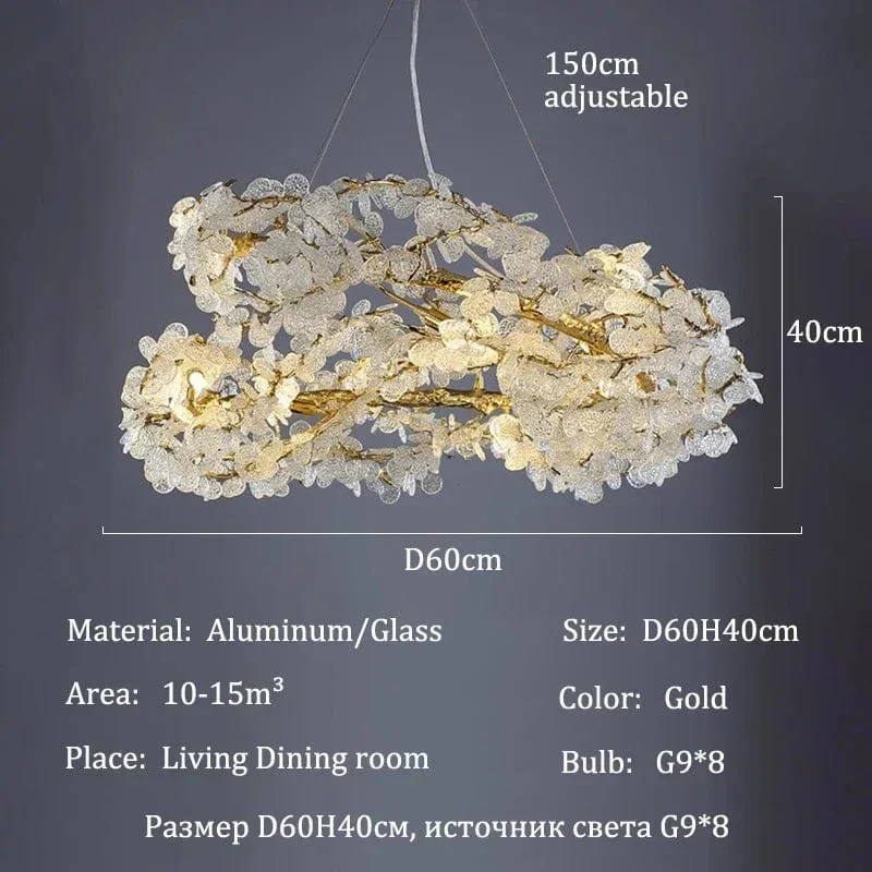 Modern Luxury Gold Chandeliers Home Villa Living Dining Room Lighting Decorate Pendant Lights Indoor Bar Hanging Lamps Fixtures