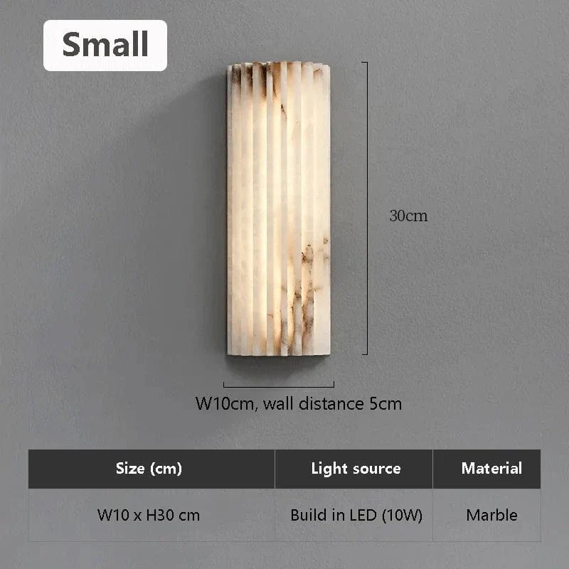 Modern Minimalist Marble Wall Lamp Bedside Lamp Bedroom Italian Style Light Luxury Designer Personalized Living Room TV Sconce