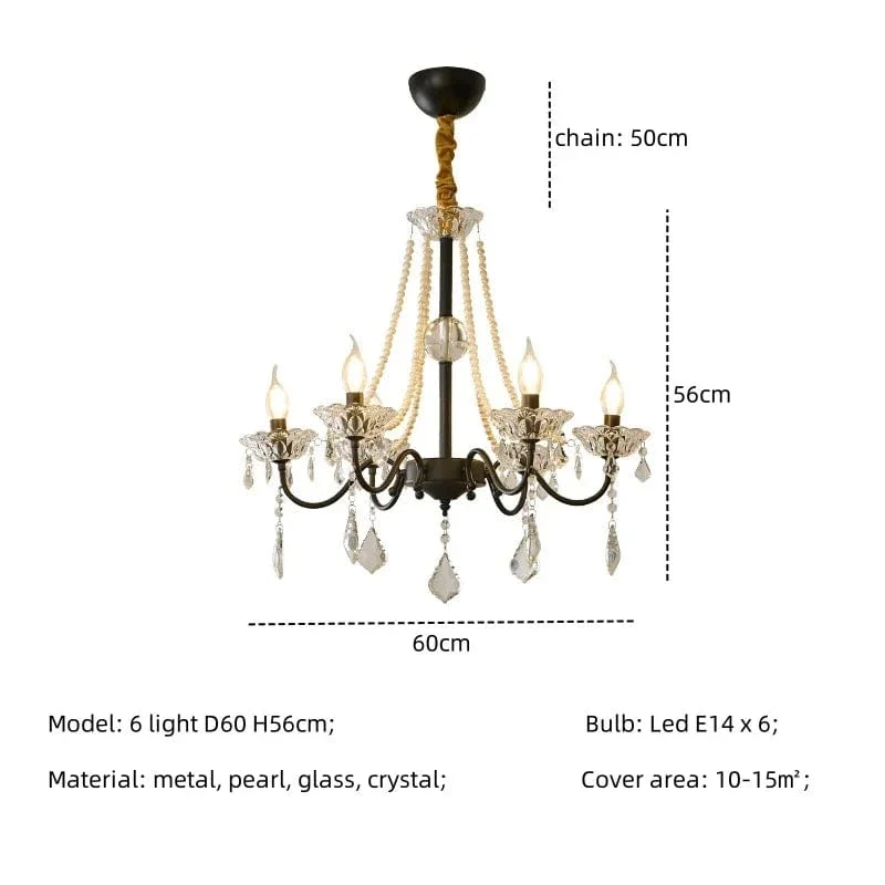 New American Luxury Crystal Led Chandelier Living Room Lustre E14 Led Pendant Light French Chandelier Lighting Led Lamparas