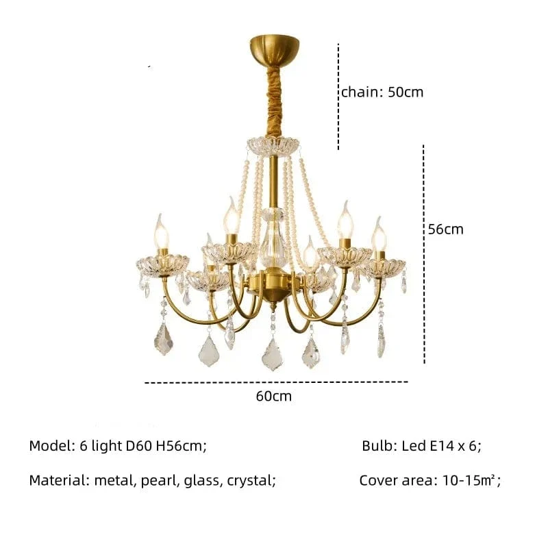 New American Luxury Crystal Led Chandelier Living Room Lustre E14 Led Pendant Light French Chandelier Lighting Led Lamparas