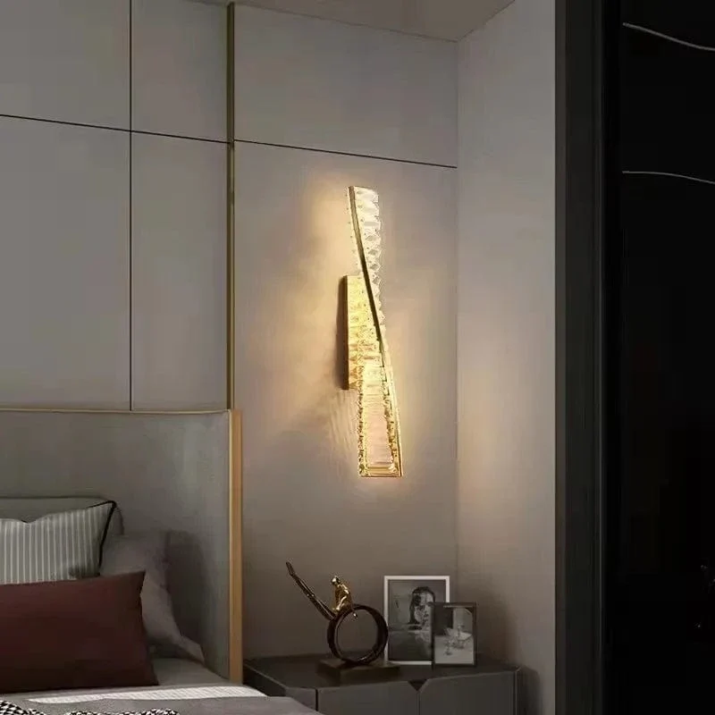 Applique Murale Longue LED en Cristal