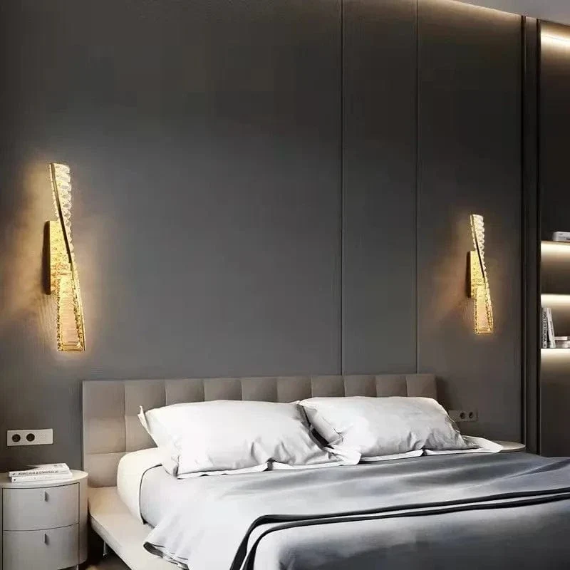 Applique Murale Longue LED en Cristal