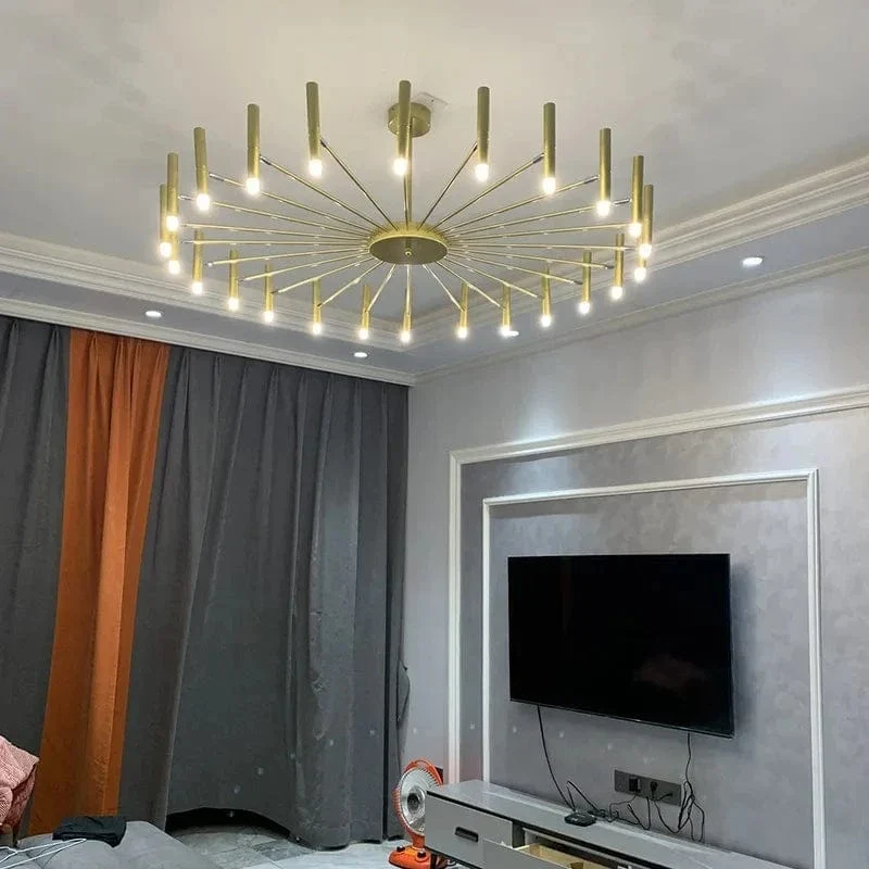 Modern Living Room Led Ceiling Chandelier Metal Black Gold G9 for Bedroom Home Decor Pendant Lamps Lighting Lusters Luminaires